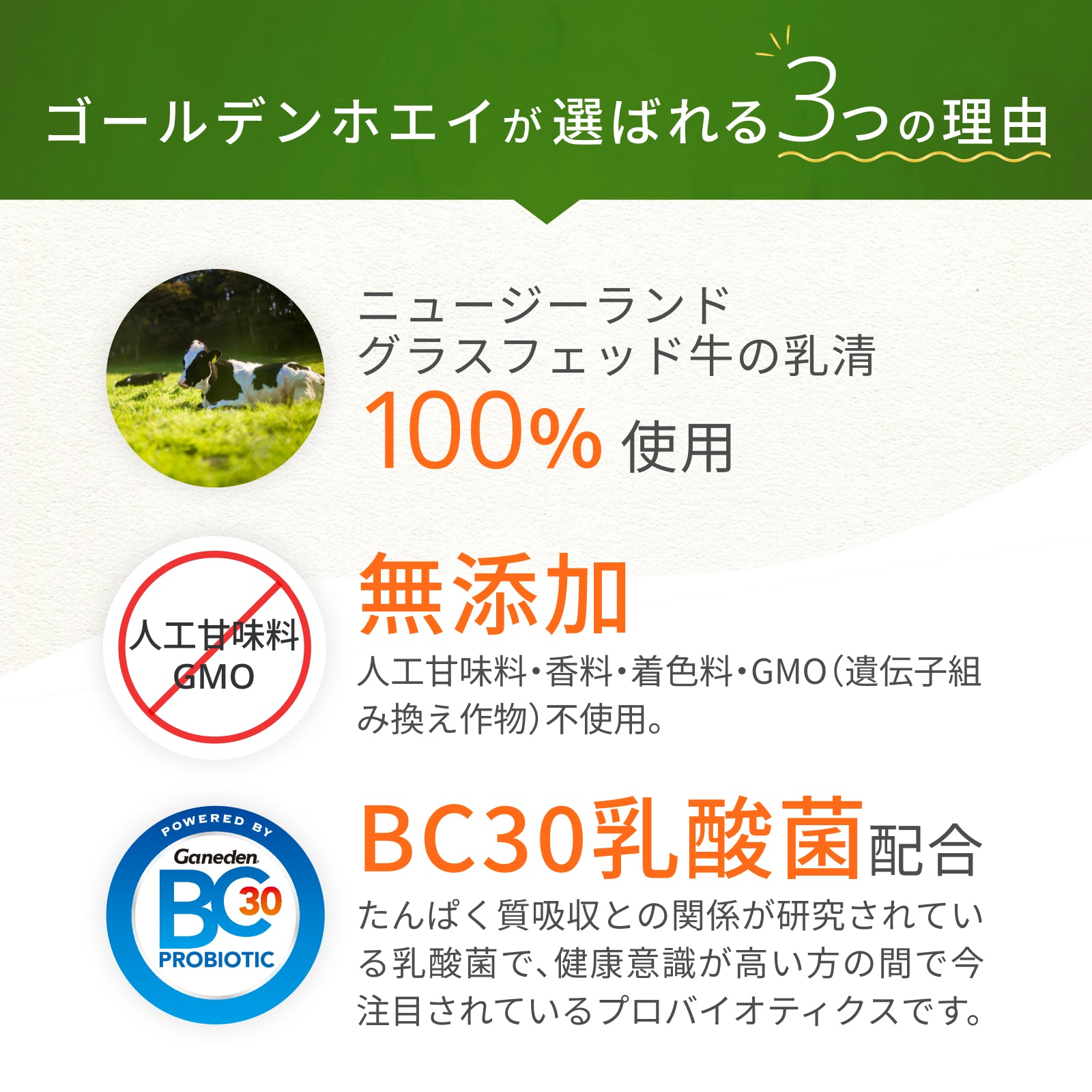 ゴールデンホエイ グラスフェッド プロテイン | Choice Suppli 公式